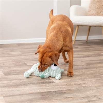 Trixie hond met strepen pluche groen