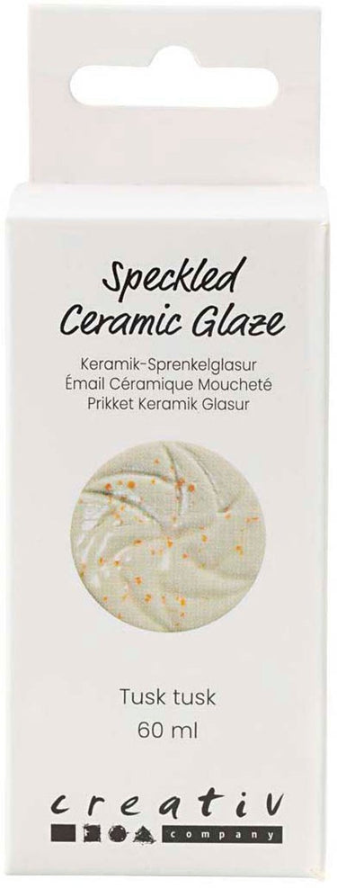 Creativ company gespikkeld keramiek glazuur 999-1060 c dekkend tusk tusk - 60ml