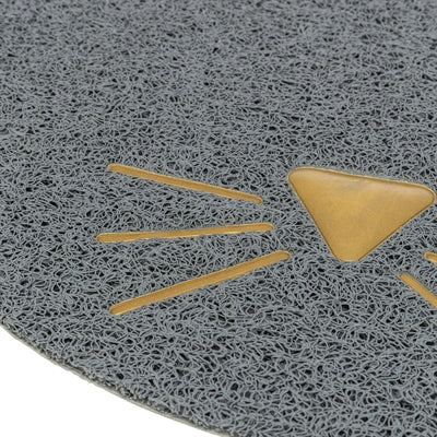 Load image into Gallery viewer, Trixie kattenbakmat kattenkop pvc lichtgrijs
