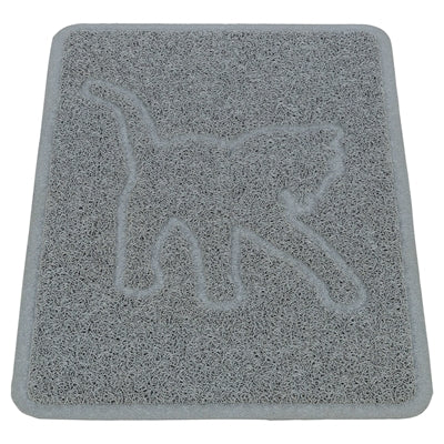 Load image into Gallery viewer, Trixie kattenbakmat kattensilhouet pvc lichtgrijs
