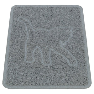 Trixie kattenbakmat kattensilhouet pvc lichtgrijs