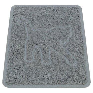 Trixie kattenbakmat kattensilhouet pvc lichtgrijs