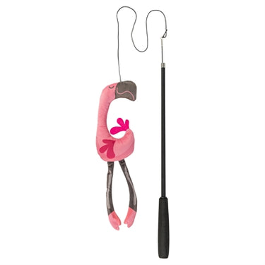 Trixie kattenhengel telescopisch grote katten met flamingo roze