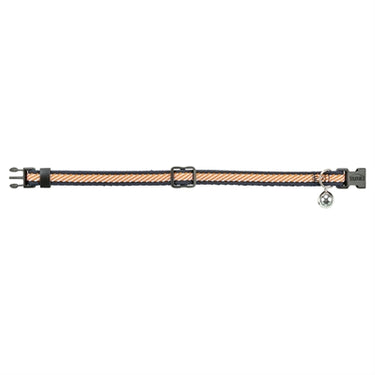 Trixie kattenhalsband gestreept blauw oranje