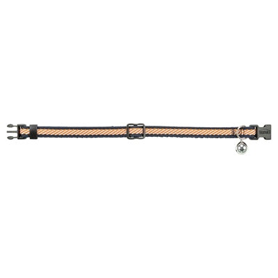 Load image into Gallery viewer, Trixie kattenhalsband gestreept blauw oranje
