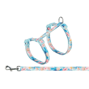 Trixie kattentuigje met riem flower power motief assorti