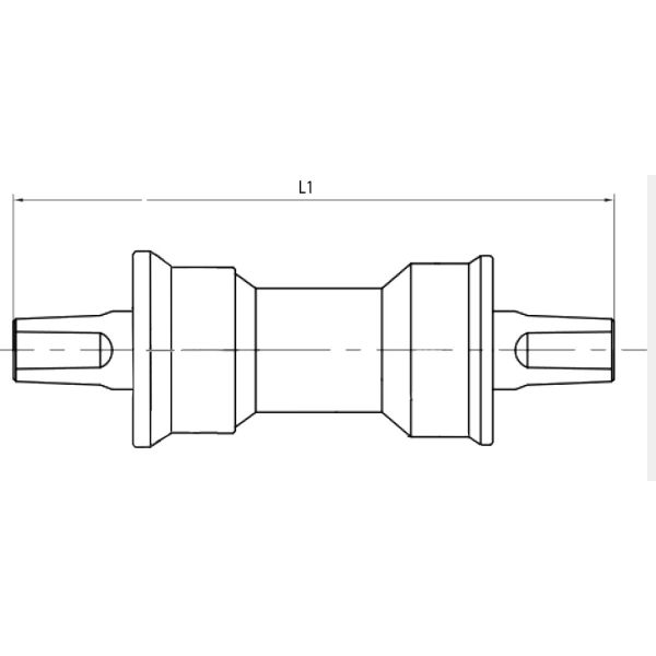 Load image into Gallery viewer, M-Wave M-wave vervangings reparatie trapas 122.5mm staal
