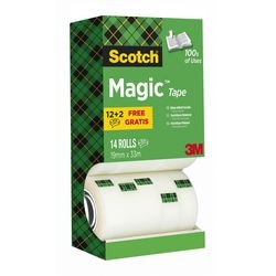 Scotch plakband magic 19mmx33m transp