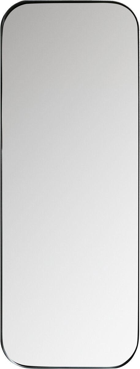 Woood doutzen spiegel - metaal - zwart - 110x40x5
