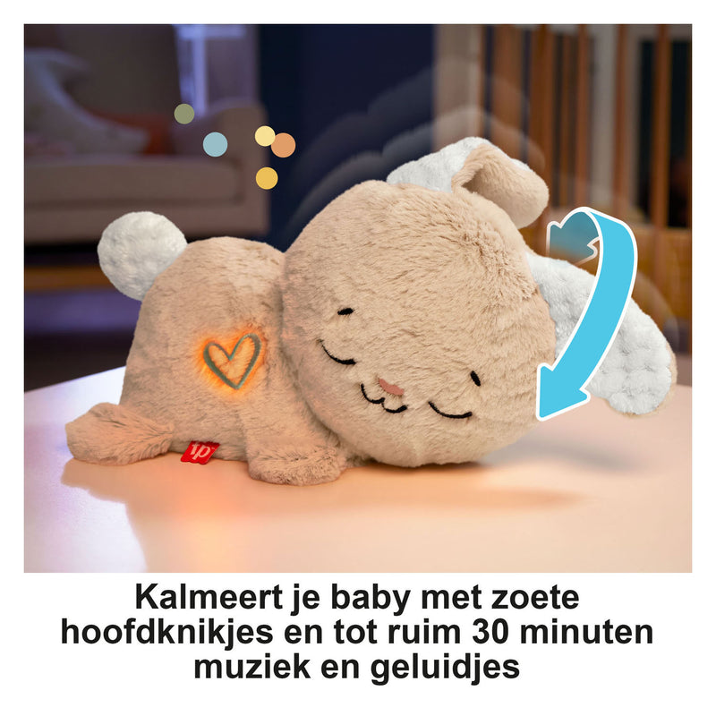 Load image into Gallery viewer, Fisher-price kalmerend konijntje - knuffel met muziek, lichtjes en beweging
