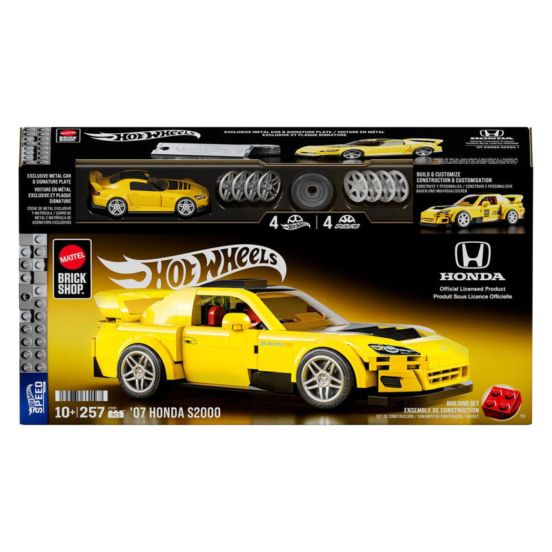 Afbeelding laden in galerijviewer, Hot wheels brick shop speed series 2007 honda s2000 1:32 bouwset - 257dlg.
