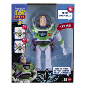 Mattel disney en pixar toy story vliegstand hi-tech editie - buzz lightyear op een schaal van 30 cm en 35+ geluiden - nederlands