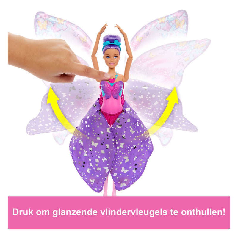 Load image into Gallery viewer, Barbie dans- en fladderpop – magische vlindervleugels
