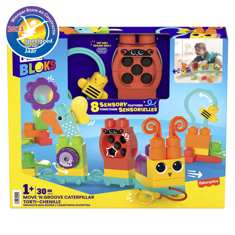 Load image into Gallery viewer, Mattel mega bloks move' n groove caterpillar bouwset - 30dlg.
