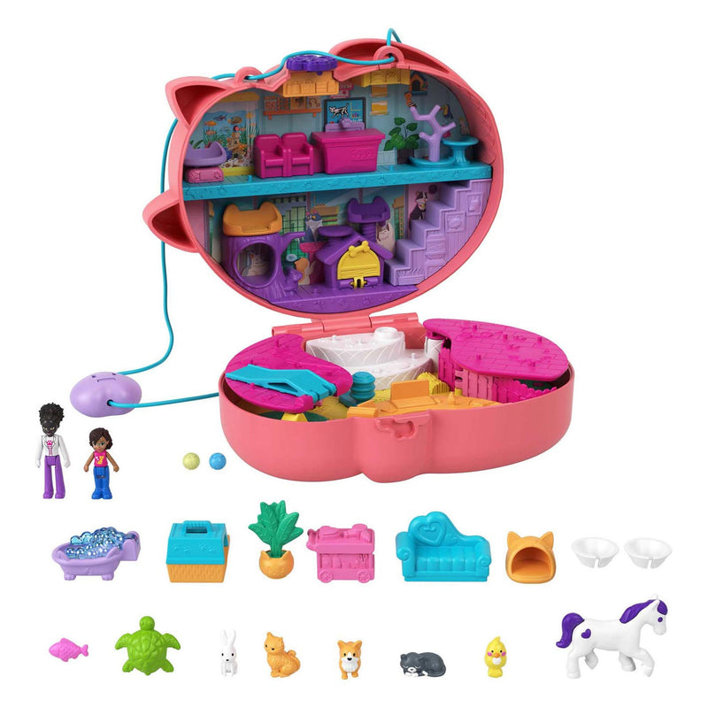 Load image into Gallery viewer, Mattel Polly Pocket Shani de Knuffelkat Speelset
