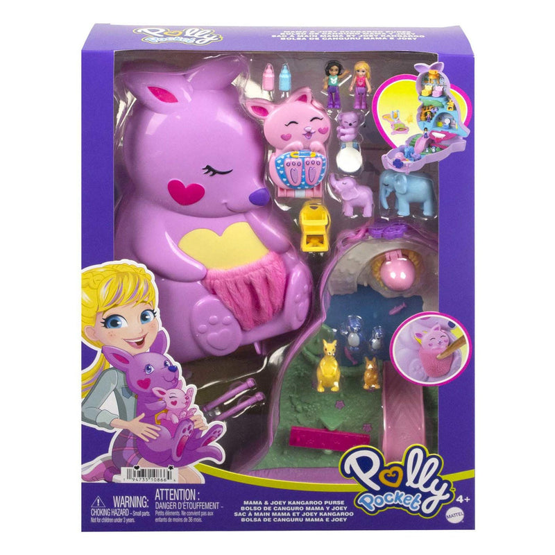 Load image into Gallery viewer, Mattel polly pocket mama en joey kangoeroe tas speelset

