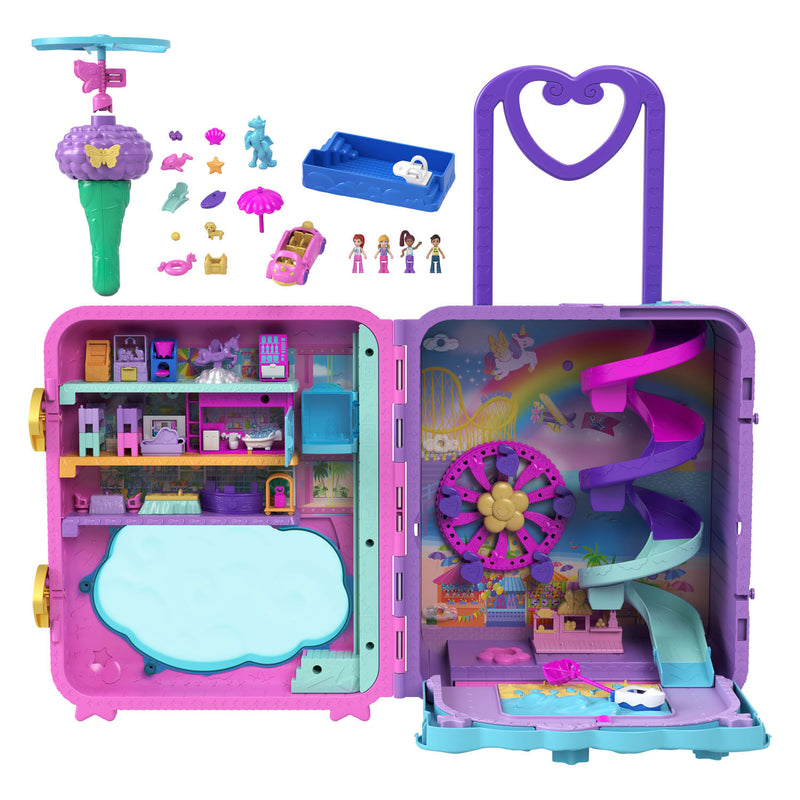 Load image into Gallery viewer, Mattel Polly Pocket Pollyville Resort Rolkoffer Speelset
