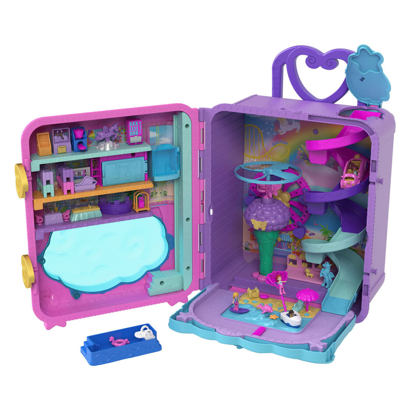 Load image into Gallery viewer, Mattel Polly Pocket Pollyville Resort Rolkoffer Speelset
