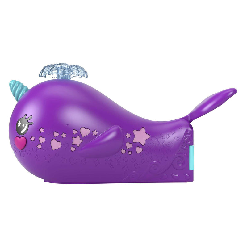Load image into Gallery viewer, Mattel Polly Pocket Avontuur in de Fonkelgrot Narwalavontuur Boot Speelset
