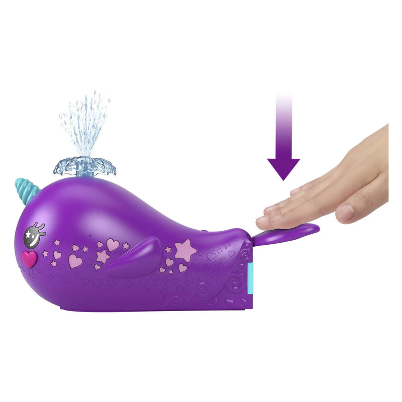 Load image into Gallery viewer, Mattel Polly Pocket Avontuur in de Fonkelgrot Narwalavontuur Boot Speelset
