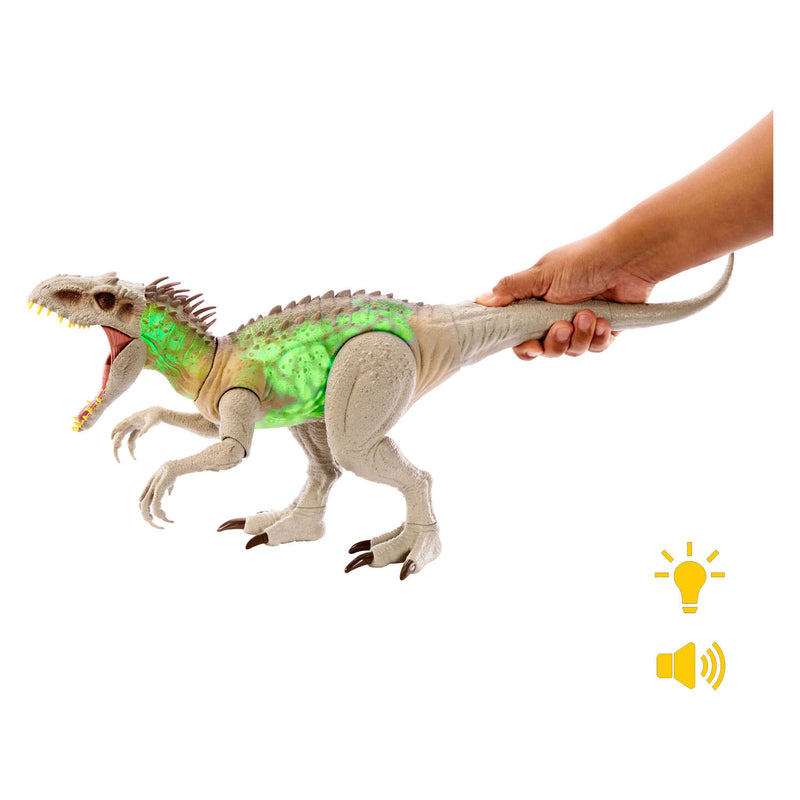 Load image into Gallery viewer, Mattel Jurassic World Camoufleren en Vechten Indominus Rex Speelfiguur
