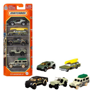 Mattel matchbox basics auto's, 5st.