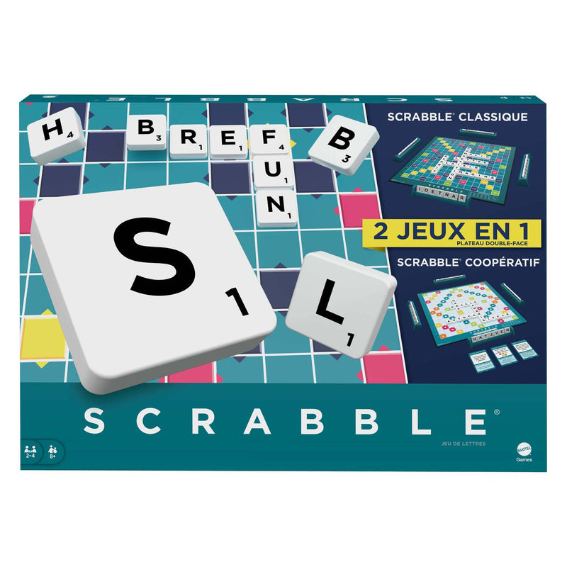 Load image into Gallery viewer, Mattel games scrabble together - bordspel - 2 jeux en 1 - franstlig

