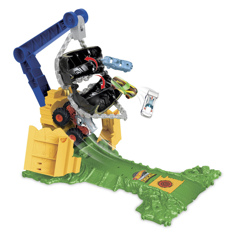 Load image into Gallery viewer, Hot wheels monstertrucks arene smahers rhinomite race uitdaging speelset

