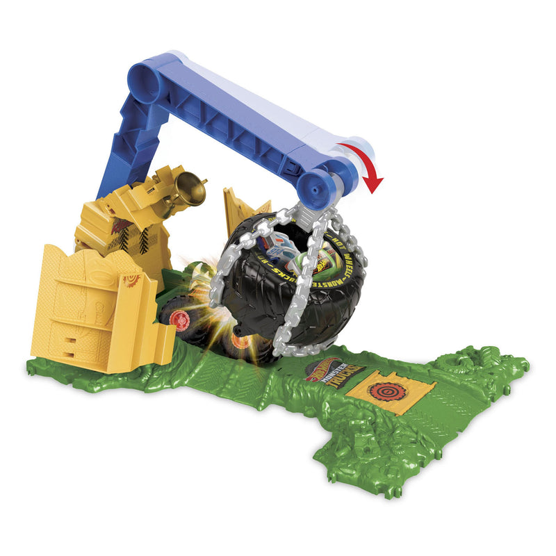 Load image into Gallery viewer, Hot wheels monstertrucks arene smahers rhinomite race uitdaging speelset
