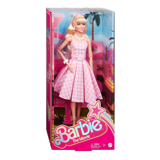 Load image into Gallery viewer, Mattel barbie the movie pink gingham jurk modepop
