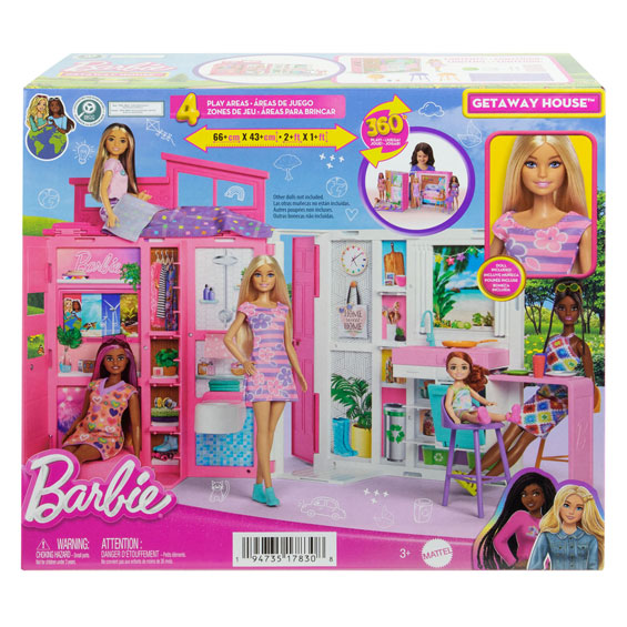 Load image into Gallery viewer, Mattel barbie vakantiehuis met modepop speelset
