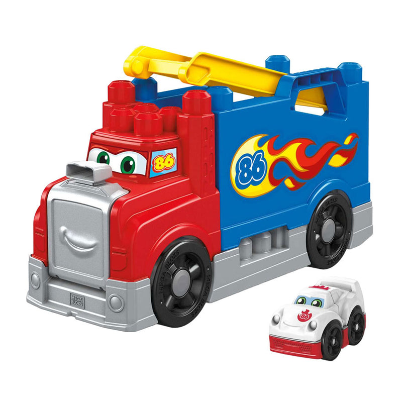 Load image into Gallery viewer, Mattel mega bloks bouw- en racetruck - 16dlg.
