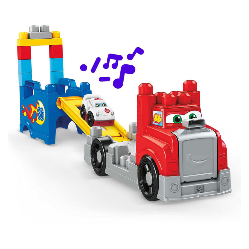 Load image into Gallery viewer, Mattel mega bloks bouw- en racetruck - 16dlg.
