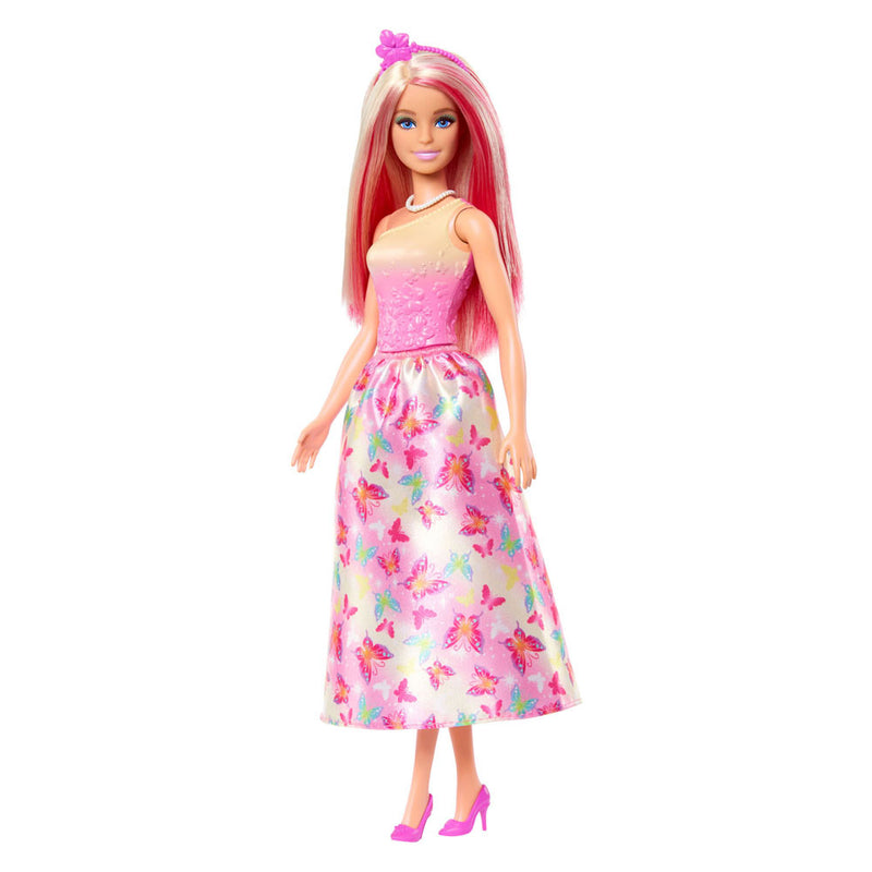 Load image into Gallery viewer, Mattel Koninklijke pop met roze en blond haar, rok met vl
