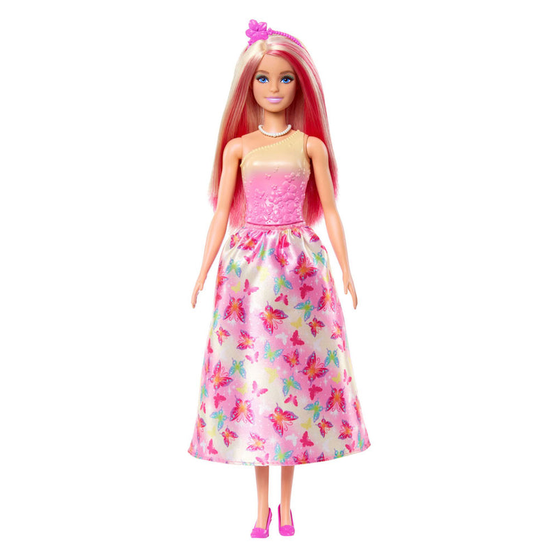 Load image into Gallery viewer, Mattel Koninklijke pop met roze en blond haar, rok met vl
