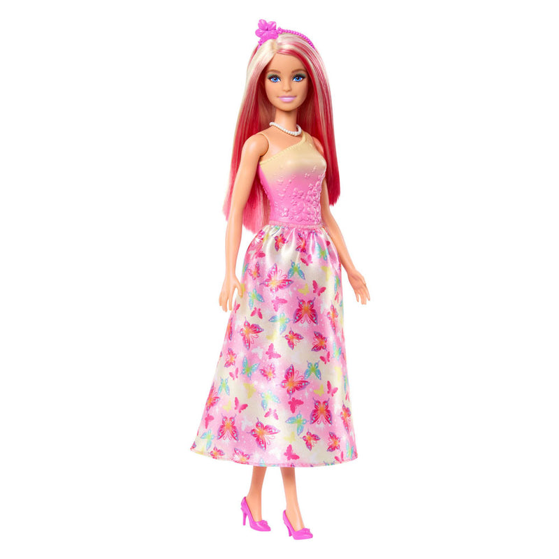 Load image into Gallery viewer, Mattel Koninklijke pop met roze en blond haar, rok met vl
