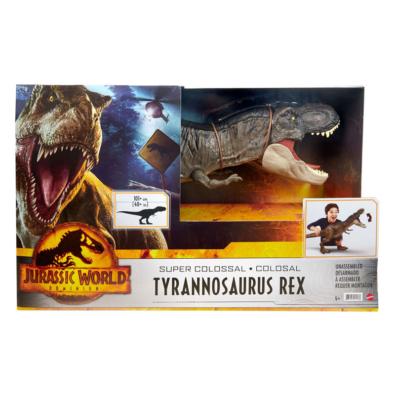 Load image into Gallery viewer, Mattel jurassic world dominion super colossal t-rex dinosaurus speelfiguur
