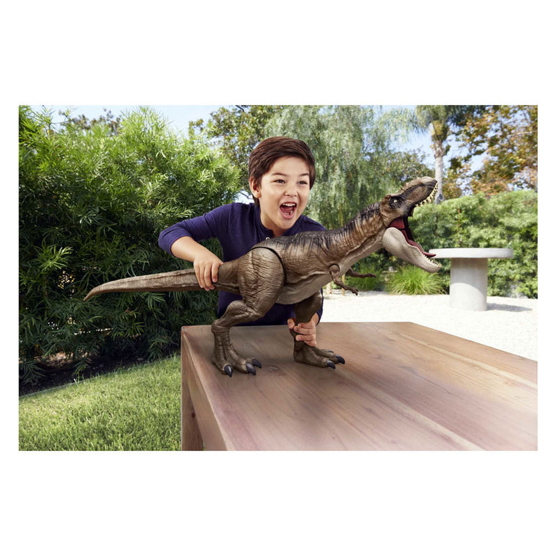 Load image into Gallery viewer, Mattel jurassic world dominion super colossal t-rex dinosaurus speelfiguur
