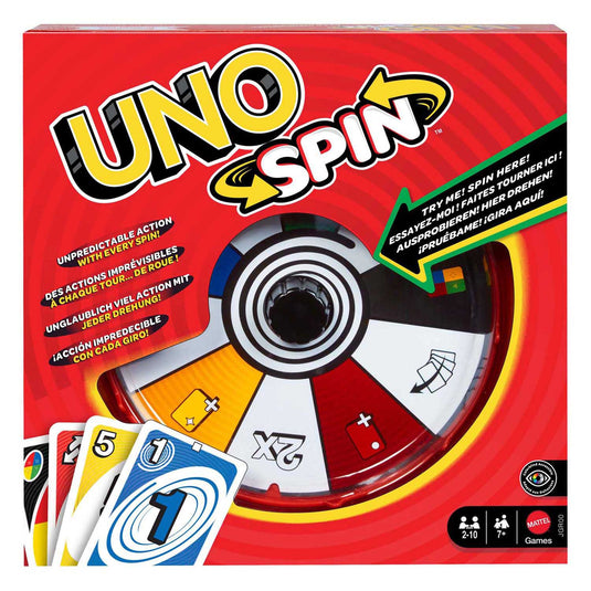 Mattel games uno spin kaartspel