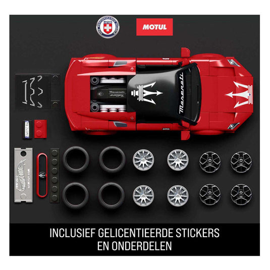 Mattel brick shop hot wheels speed serie - maserati mc20 - bouwspeelgoed - 250 onderdelen