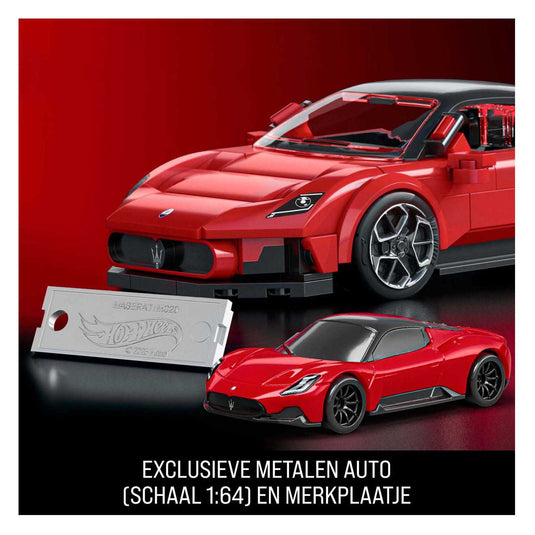 Mattel brick shop hot wheels speed serie - maserati mc20 - bouwspeelgoed - 250 onderdelen