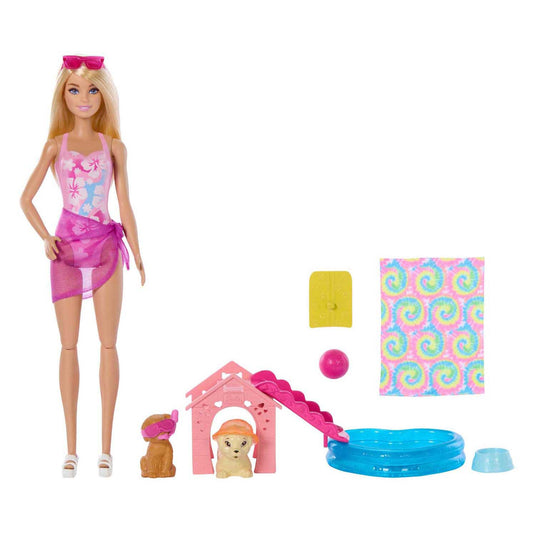 Mattel barbie family puppy pool party