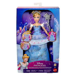 Mattel disney prinses assepoester – modepop met lichtshow en geluid