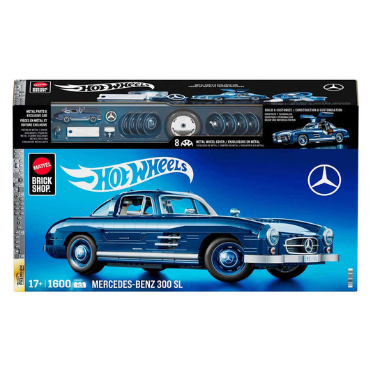 Mattel brick shop hot wheels - mercedes-benz 300 sl raceauto bouwset (1600 onderdelen)
