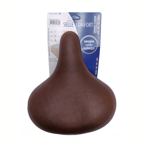 Selle Comfort Retro Medium saddle brown. With smart foam technology, without strap (hang packaging)