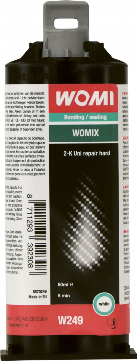 Womi krachtlijm w249 2k – 50 ml – extreem sterke hechting – snelle uitharding – multimateriaal