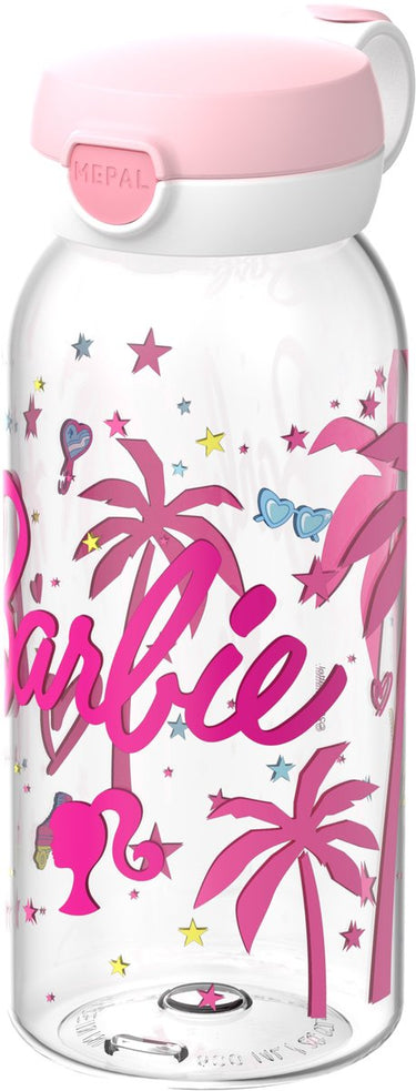 Mepal drinkfles met flipdop campus - 600 ml - waterfles kinderen - lekdicht - hygiënische deksel - barbie