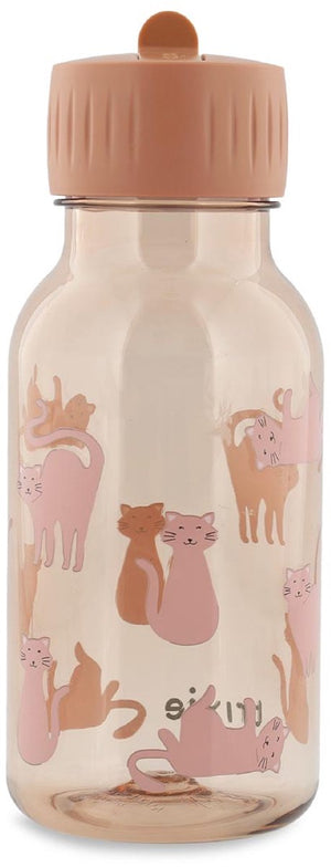 Trixie drinkfles met print – charming cat - tritan™ waterfles voor kinderen – 350ml - lekvrije fles - roze