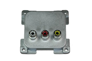 C-line video en audio contactdoos zilver
