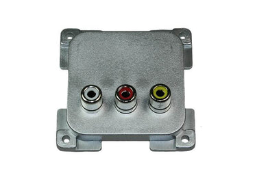 C-line video en audio contactdoos zilver - verpakt